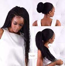 Braided Wig Braided Wig For Black Women Micro Million Etsy Micro Braids Hairstyles Micro Braids Braided Hairstyles
