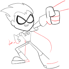 This movie has a lot of characters. How To Draw Robin From Teen Titans Go With Easy Steps Tutorial How To Draw Step By Step Drawing Tutorials