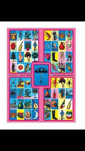 Cartas Loteria De 4 Figuras Por 4 Figuras Paraguas En 4 Esquinas Loteria Cards Loteria Cards