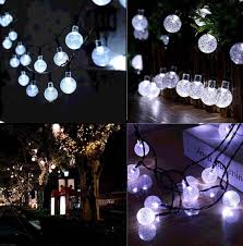 5 out of 5 stars. New 60 Led Solar Globe String Lights Waterproof Crystal Ball String Lights Outdoor Bulb String Fairy Lights Solar Patio Lights For Patio Lawn Garden Wedding Christmas Decor White Car Accessories Electronics Lights