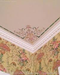 Ceiling Stencils Victorian Corner Victorian Wallpaper Victorian Decor Dining Room Victorian