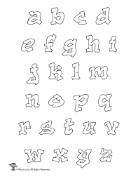 When forming your bubble letters, let them overlap one another. Lowercase Graffiti Letters Woo Jr Kids Activities Children S Publishing