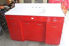 Check spelling or type a new query. Farmhouse Sink Picked It Up Yesterday The Cabinets Are Metal The Sink Is Old Vintage Cast Metal Kitchen Cabinets Kitchen Cabinets Makeover Red Cabinets