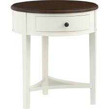 Our nightstands come in different styles and match our beds and other bedroom furniture. Round Wood Top Single Drawer White Nightstand