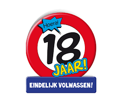 Wenskaart 18 Jaar Verkeersbord Felicitatie Verjaardag De Goede Keus