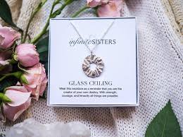 Break The Glass Ceiling Necklace Strength Courage Tenacity Etsy Feminist Gift Shattered Glass Glass Ceiling