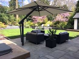 They differ from standard garden umbrellas in that they are designed to hang, or 'lean over', your garden furniture without getting in the way. 16 Large Garden Parasol Ideas In 2021 Patio Design