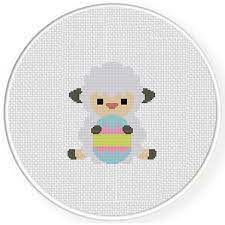 >> hens, ducks and farmyard animal patterns Easter Sheep Cross Stitch Pattern Daily Cross Stitch