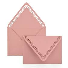 Laser Cut Envelope Eyelet Style Cards Pockets