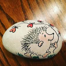 Finally Have Some Down Time To Draw On And Paint Rocks For Our 06351 Rocks Group Rocks 06351rocks Critters Woodlandan Rock Crafts Painted Rocks Pebble Art