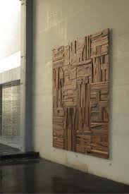 Collage Tiles Randomly Composed Art Wall Covering W Acoustical Benefits Reclaimed Wood Wall Art Wood Wall Art Wooden Art