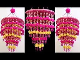 Wow Amazing Pom Pom Wall Hanging Diy Room Decor Woolen Wall Hanging Youtube Wall Hanging Diy Wool Crafts Diy Diy Room Decor