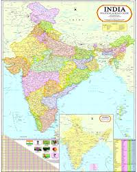 Buy India Map With Telangana 100 X 140 Cm Book Online At