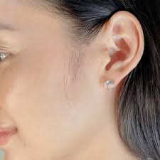 Sterling Silver Crescent Moon Studs