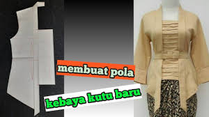 Seperti referensi modifikasi kebaya kutu baru di atas yang dipadukan dengan short pants sutra berpola floral. Cara Membuat Pola Kebaya Kutu Baru Youtube