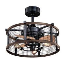 Wade Logan 39 37 Parryville 3 Blade Led Caged Ceiling Fan With Wall Control And Light Kit Included Wayfair In 2020 Ceiling Fan With Remote Industrial Ceiling Fan Caged Ceiling Fan