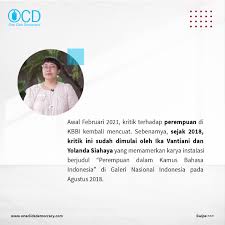 Hal ini termasuklah dalam semua urusan yang terlibat dalam bidang berkenaan, seperti penghasilan buku, pemasaran, penerangan, penerbitan dan sebagainya. à¦Ÿ à¦‡à¦Ÿ à¦° One Click Democracy Versi Kamus Besar Bahasa Indonesia Ocd Kbbi Oneclickdemocracy Sosialmediaindonesia Perempuan Feminis