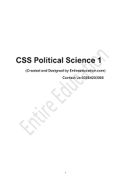 Css Political Science Notes I Studocu