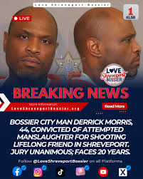 Bossier City Man Found Guilty Of Attempted Slaying In Shreveport Shooting;  Facing up to 20 Years Shreveport, La — A Bossier City man has been  convicted of attempted manslaughter in a 2024
