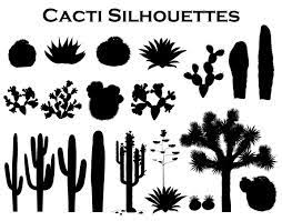 Cactus Collection Cactus Silhouette Joshua Tree Sillouette Painting