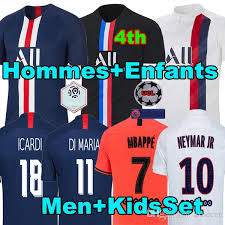 Two years later, after the split from paris fc, the eiffel tower was incorporated into the design for the first time. 2021 Maillots De Football Kit 19 20 Psg Soccer Jersey 2019 2020 Paris Mbappe Icardi Marquinhos Jersey Camisetas De Futbol Shirt Men Kids Set 4th From Asoccer 15 54 Dhgate Com