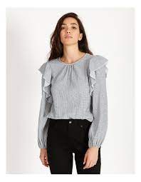 Free shipping on orders of $35+ and save 5% every day with your target redcard. Piper White Ruffle Shoulder Long Sleeve Blouse Myer