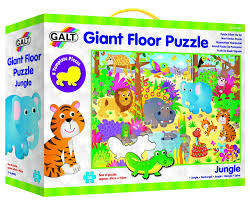 Janod's giant puzzle which consists of 10 pieces in cardboard and 10 wooden numbers is perfect for teaching children how to count to 10, and for each puzzle piece has a number, and you have to count the number of animals to find the next piece you need (an elephant, 2 lions, 3 donkeys etc.). Galt Toys Giant Floor Puzzle Jungle By Galt Toys Shop Online For Toys In The United States