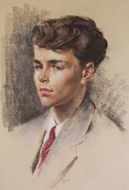 Pair of Mid 20th Century Pastel Children's Portraits by James Arden Grant. 
