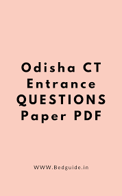 Odisha Ct Entrance Exam Question Paper With Answers 2014 2018 Pdf Download Question Paper This Or That Questions Exam