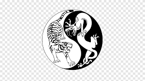 Lukis harimau vs naga dari kulit kambing. Tato Yin Dan Yang Taiji Meninggalkan Naga Putih Harimau Putih Putih Mamalia Png Pngegg