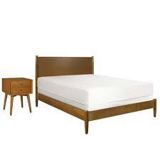 These complete furniture collections include everything you need to outfit the entire bedroom in coordinating style. Crosley Landon 2 Piece Mid Century Modern Bedroom Set In Acorn Walmart Com Walmart Com