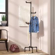 Live edge wood and galvanized pipe are the perfect pair to add a rustic industrial vibe to any space! Industrial Pipe Coat Rack Wayfair
