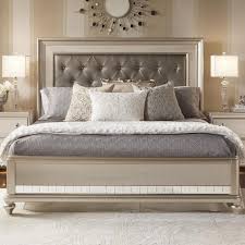 South Beach King Panel Bed W Tufted Headboard By Morris Home Furnishings At Morris Home Furnishi Champagne Bedroom Bedroom Interior Design Luxury Diva Bedroom