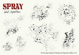 Free spray photoshop brushes 12. 20 Wet Spray Splatter Ps Brushes Vol 5 Grunge Photoshop Brushes Brushlovers Com