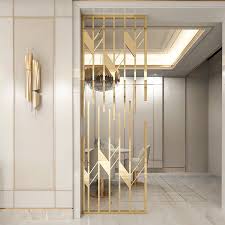 Metal Screen In 2020 Metal Interior Design Living Room Partition Design Room Partition Designs