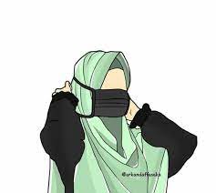 Gambar kartun wanita muslimah pakai masker. Ga Dibolehin Pake Cadar Ya Udah Dibiasaiin Pake Masker Dulu Uhkti I Love Hijab Hfz Kartun Gambar Kartun Gambar