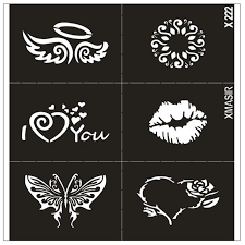 Kleine bunte herzen in den farben lila, rosa, hellblau, giftgrün, rot dunkelblau, grün. Airbrush Airbrush Schablone Stencil Template Vorlage Love Liebe 1047 Herzen Schablonen
