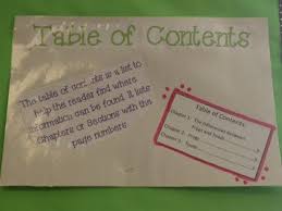 Table Of Contents Anchor Chart Teaching Tables Teachers
