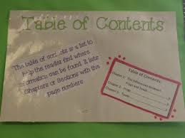 table of contents anchor chart teaching tables teachers