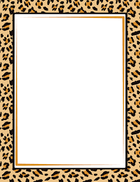 Leopard Print Border Clip Art Page Border And Vector Graphics Printable Frames Leopard Print Background Borders For Paper