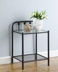 Maybe you would like to learn more about one of these? Livingston 1 Shelf Nightstand With Glass Top Dark Bronze C