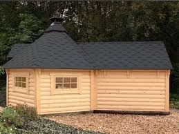Wolff Finnhaus Grillkota Basic 9 Plus Mit Anbau Komplettset Kota 340110 Schwarz Sauna Im Garten Grillhutte Holzhutte Selber Bauen
