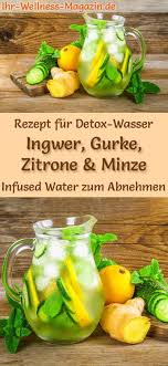 Ingwer Gurken Zitronen Minze Wasser Rezept Fur Infused Water Detox Wasser Zitronen Minze Wasser Wasser Rezepte Detox Wasser Rezepte