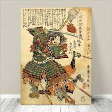 Temple, fantasy art, artwork, landscape, japanese art, mountains. Home Decor Posters Prints Traditional Japanese Samurai Warrior Art Canvas Print 8x12 Hokusai Sword Drawing Home Garden