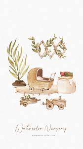 Boho Nursery Watercolor Clipart Decor Nursery Furniture Diy Posters Png In 2021 Watercolor Nursery Nursery Illustration Kids Nursery Art