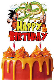 Dragon ball z cake design. Amazon Com 1 Decorations For Dragon Ball Cake Topper Cool Birthday Cake Decorations Party Supplies Toys Games