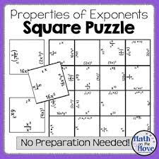 I'm really looking forward to using amy gruen's exponent puzzles in my algebra 2 class this year. Exponents Puzzle 8 Ee 1 By Math On The Move Teachers Pay Teachers