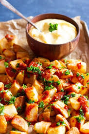 Spanish Patatas Bravas Recipe Is A Keeper This Easy Recipe Uses A Simple Technique To Minimize Use Of In 2020 Patatas Bravas Recipe Easy Patatas Bravas Recipe Recipes