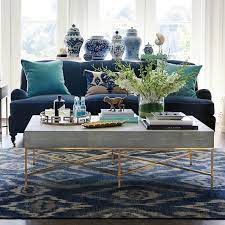 A solid marble slab top adds a luxe touch to this unique piece. Grey Faux Shagreen Coffee Table Williams Sonoma