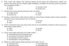 Kisi Kisi Soal Dan Kunci Jawaban Pas Penjas Orkes Smp Kelas 7 Semester Ganjil Didno76 Com